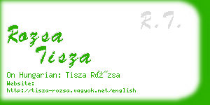 rozsa tisza business card